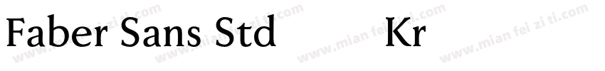 Faber Sans Std 65 Kr字体转换